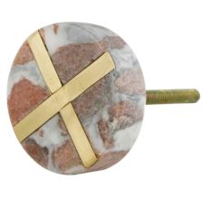 Fort Marble Brass Plated Cabinet Knobs